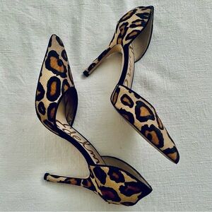 Sam Edelman Delilah Leopard Heels 7.5 Medium with Box